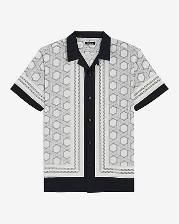Louis Vuitton Polo Shirt Short Sleeve Logo Embroidery Border Cotton Gray  Pink Wh