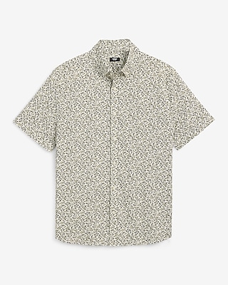 Mini Floral Short Sleeve Cotton Soft Wash Shirt