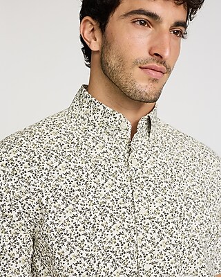 Mini Floral Short Sleeve Cotton Soft Wash Shirt
