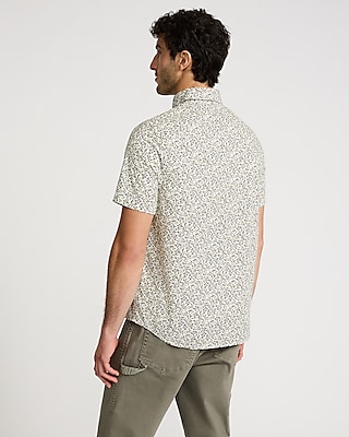 Mini Floral Short Sleeve Cotton Soft Wash Shirt