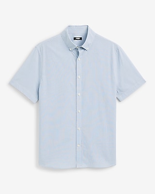 Gingham Short Sleeve Cotton Soft Wash Shirt