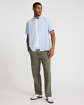 Gingham Short Sleeve Cotton Soft Wash Shirt