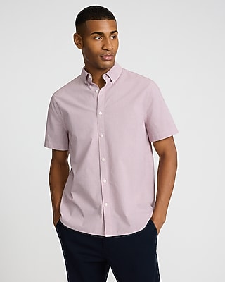 Gingham Short Sleeve Cotton Soft Wash Shirt
