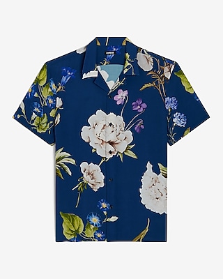 Floral Rayon Short Sleeve Shirt