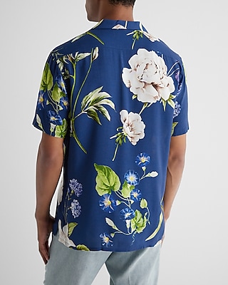 Floral Rayon Short Sleeve Shirt