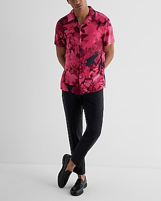 Floral Rayon Short Sleeve Shirt