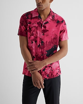 Floral Rayon Short Sleeve Shirt