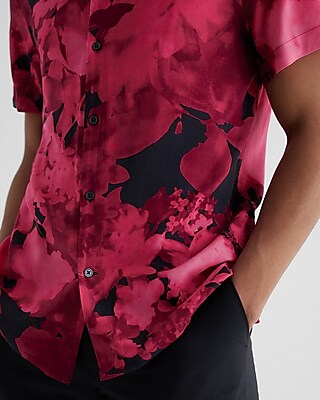 Floral Rayon Short Sleeve Shirt