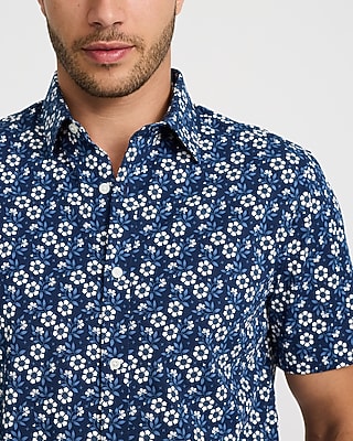Floral Stretch Modern Tech 1MX Dress Shirt