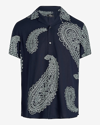 Paisley Rayon Short Sleeve Shirt