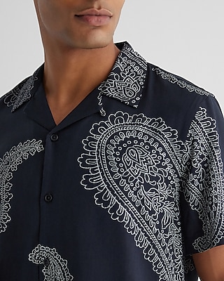 Paisley Rayon Short Sleeve Shirt