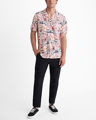 Paisley Patchwork Rayon Short Sleeve Shirt
