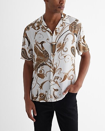 LV Printed Leaf Regular Shirt - Men - Ready-to-Wear