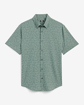 Mini Floral Wrinkle-Resistant Everyday Performance Short Sleeve Dress Shirt