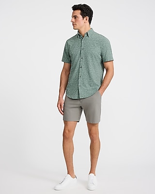 Mini Floral Wrinkle-Resistant Everyday Performance Short Sleeve Dress Shirt