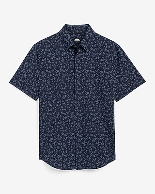 Mini Floral Wrinkle-Resistant Everyday Performance Short Sleeve Dress Shirt