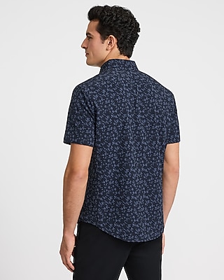 Mini Floral Wrinkle-Resistant Everyday Performance Short Sleeve Dress Shirt