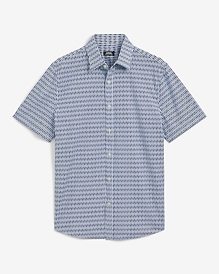 Nautical Print Stretch Modern Tech 1MX Dress Shirt