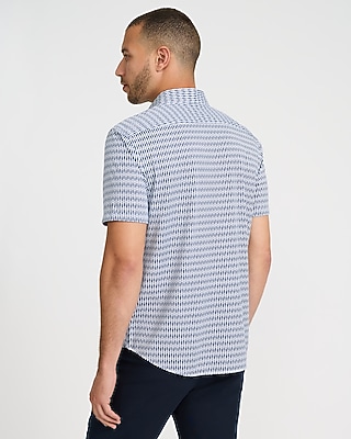 Nautical Print Stretch Modern Tech 1MX Dress Shirt