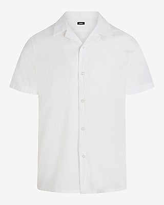 Textured Poplin Short Sleeve Shirt