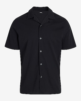 Textured Poplin Short Sleeve Shirt