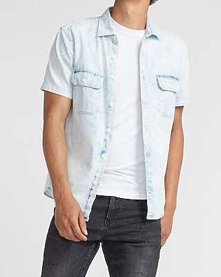 short sleeve shirt and jeans
