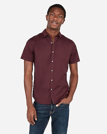 Men S Short Sleeve Casual Shirts Short Sleeve Button Ups Express