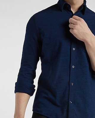 slim solid soft stretch shirt