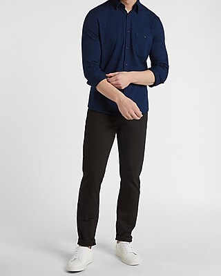 slim solid soft stretch shirt