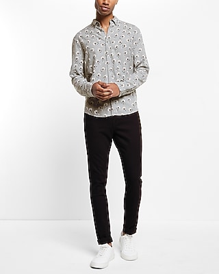 Floral Stretch Flannel Shirt