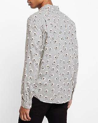 Floral Stretch Flannel Shirt