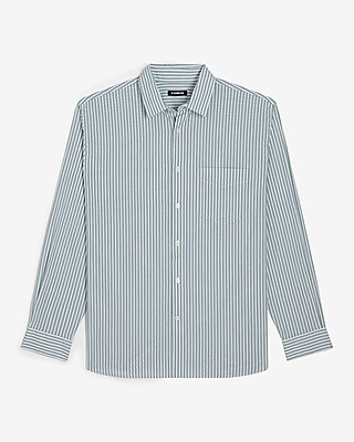 LS LT WT CTTN STRTCH RELAXED FIT SHIRT WILBUR STRIPE:TEAK:L