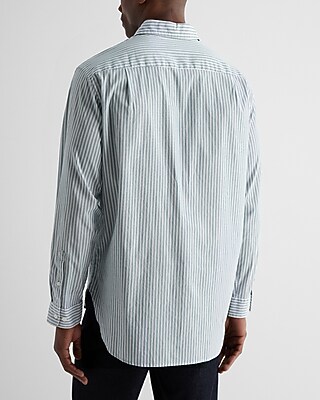LS LT WT CTTN STRTCH RELAXED FIT SHIRT WILBUR STRIPE:TEAK:L