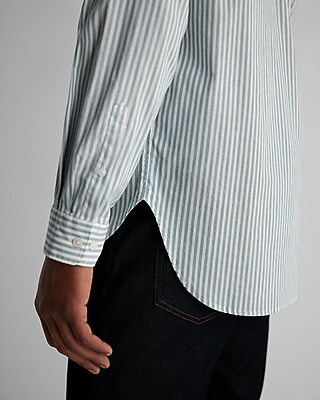 LS LT WT CTTN STRTCH RELAXED FIT SHIRT WILBUR STRIPE:TEAK:L