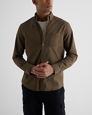 Solid Stretch Oxford Shirt