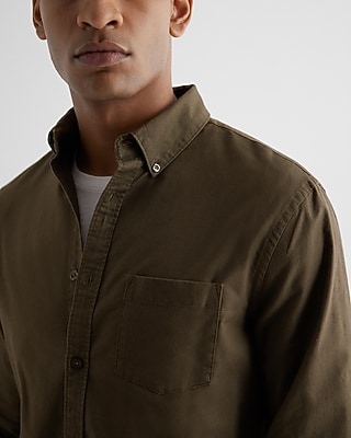 Solid Stretch Oxford Shirt