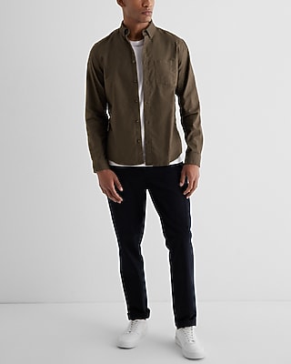 Solid Stretch Oxford Shirt