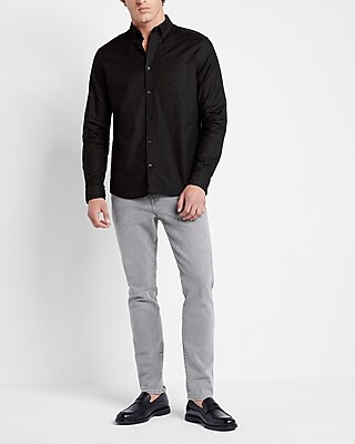 Solid Stretch Oxford Shirt