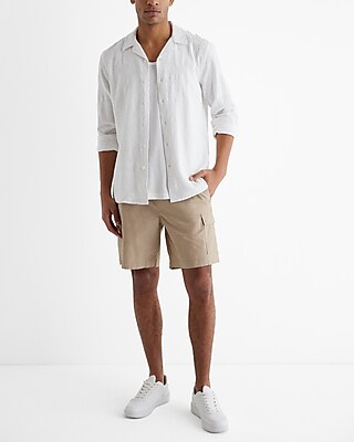 Textured Floral Jacquard Cotton Shirt