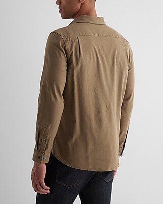 Stretch Linen-Blend Double Pocket Shirt