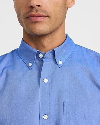 Crisp Solid Cotton Long Sleeve Oxford Shirt
