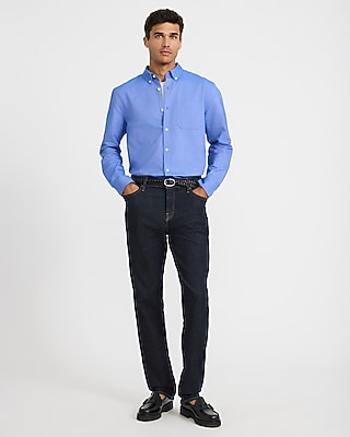 Crisp Solid Cotton Long Sleeve Oxford Shirt