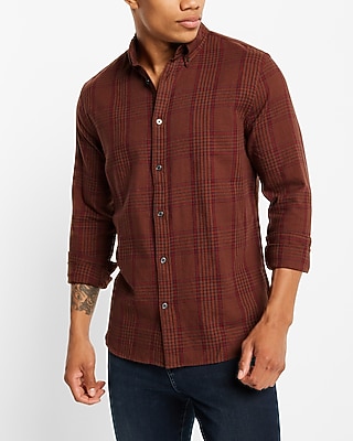 Plaid Stretch Flannel Shirt