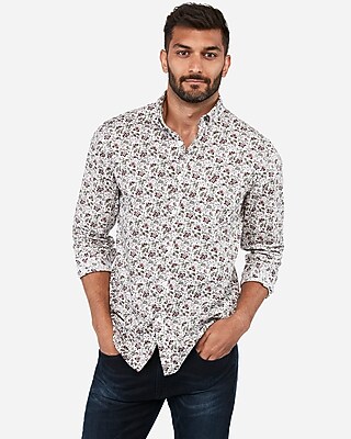 floral dress shirt express
