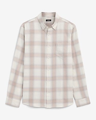 Plaid Patch Pocket Stretch Flannel Shirt