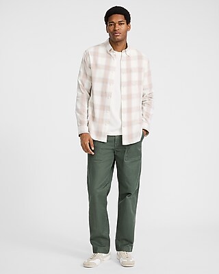 Plaid Patch Pocket Stretch Flannel Shirt