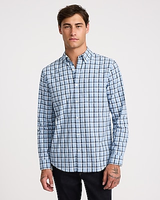 【KIXI】★(UNISEX) See-through Over-fit Check Shirt C-Suite Check Executive Slim Fit Dress Shirt | ACUMEN