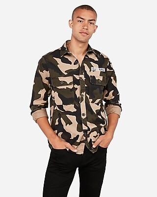 Camo Military Shirt Jacket Express