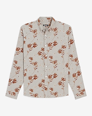 Floral Print Flannel Shirt