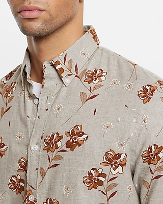 Floral Print Flannel Shirt